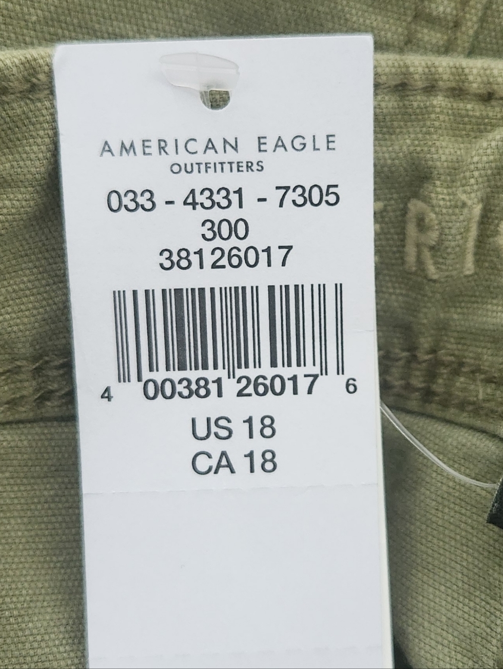 NWT American Eagle Outfitters Olive Green Cargo Shorts - Women's 18 - Picture 9 of 9